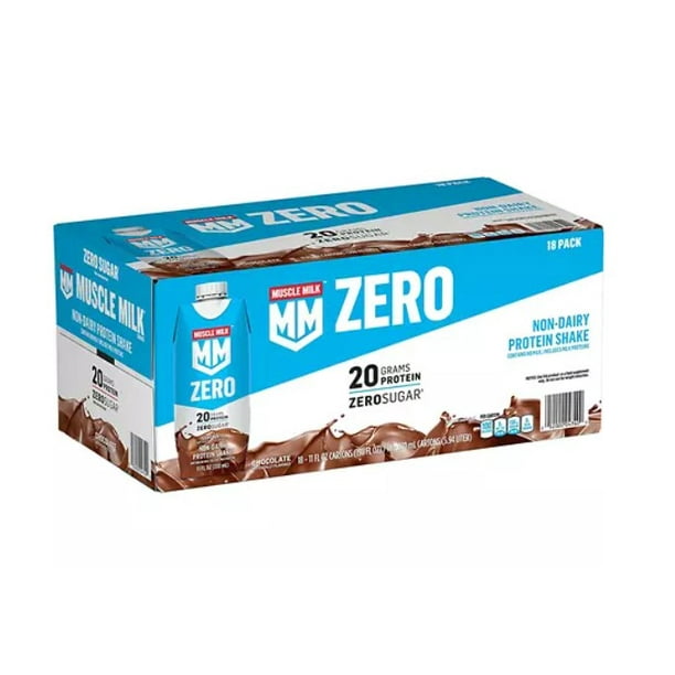 Muscle Milk Zero NonDairy Protein Shake, Chocolate (11 fl. oz., 18 pk