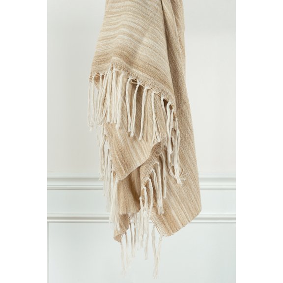 Rizzy Home Abstract 50"x60" Poly Pet Throw-Multi- Sand to Dark Beige