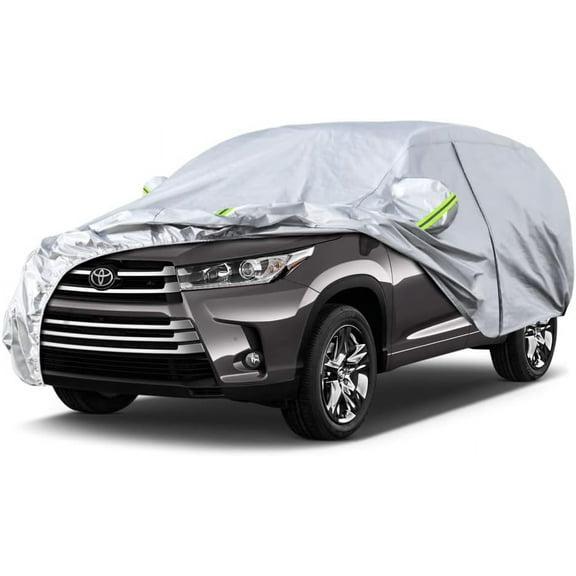 Kaugung SUV Car Cover Custom Fit Toyota Highlander from 2007 to 2023,Waterproof All Weather for Automobiles, Sun Rain Dust Snow Protection. (Ships from US Warehouse, Arrive Within 3-7 Days）
