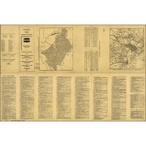 24"x36" Gallery Poster, map of historic locations Washington D.C. 1902