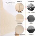thumbnail image 4 of Stretch Dining Room Chair Slipcovers Spandex Fabric Removable Washable Chair Protector Cover for Dining Room, Hotel, Ceremony, Wedding, Party (Beige Knit, 6 Per Set), 4 of 7
