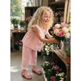thumbnail image 5 of Loicainy Toddler Baby Girl Summer Outfits 6 12 18 24 Months 2T 3T 4T Sleeveless Bow Front Tank Tops Pants Set Clothes, 5 of 9