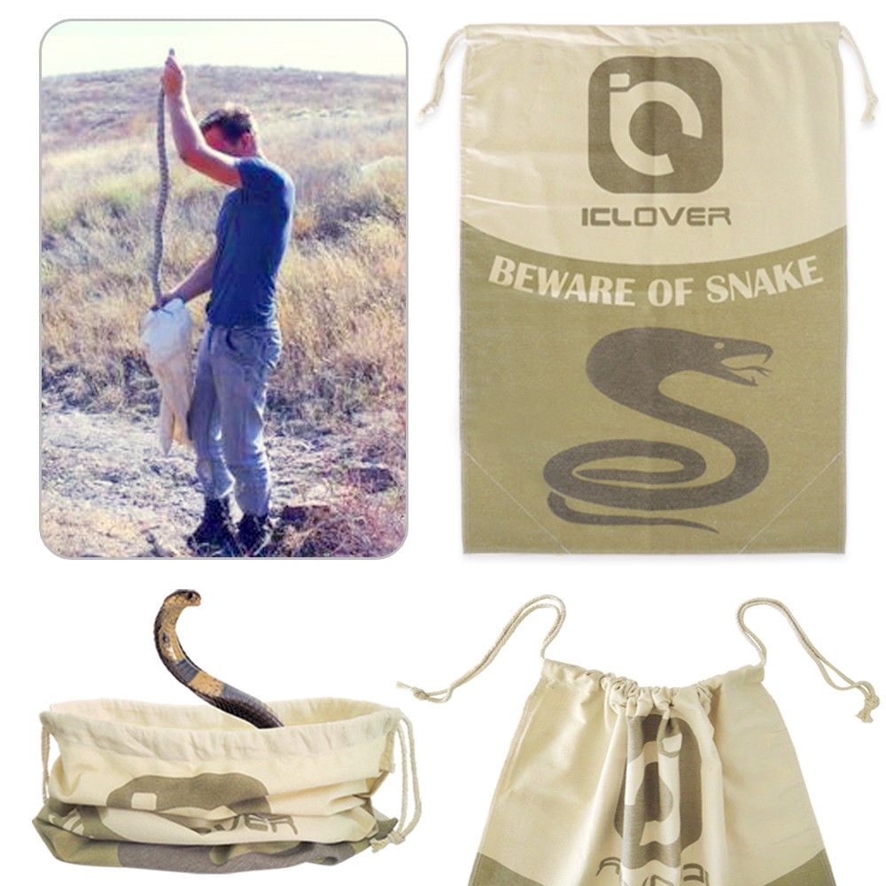 Reptile Snake Bag with Drawstring，iClover 20inchx28inch Double Stitched