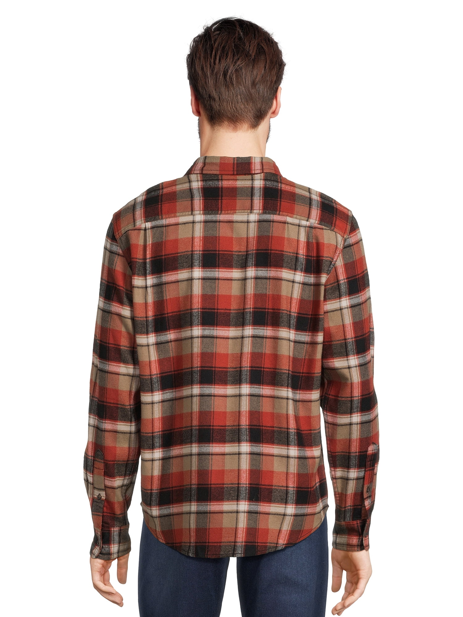 George Men's Long Sleeve Flannel Shirt, Sizes XS-3XLT