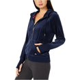 thumbnail image 2 of Tommy Hilfiger Sudadera con capucha de terciopelo para mujer, azul, mediano Tommy Hilfiger Sudadera, 2 of 2