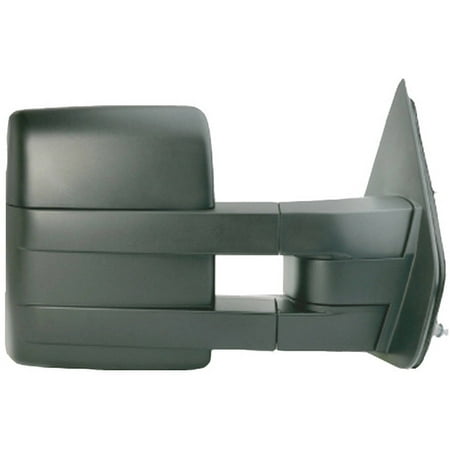 61187F - Fit System Passenger Side Towing Mirror for 04-14 Ford F150 extendable, textured black, foldaway, Manual