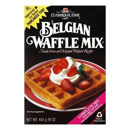 Classique Fare Belgian Waffle Mix, 16 OZ (Pack of