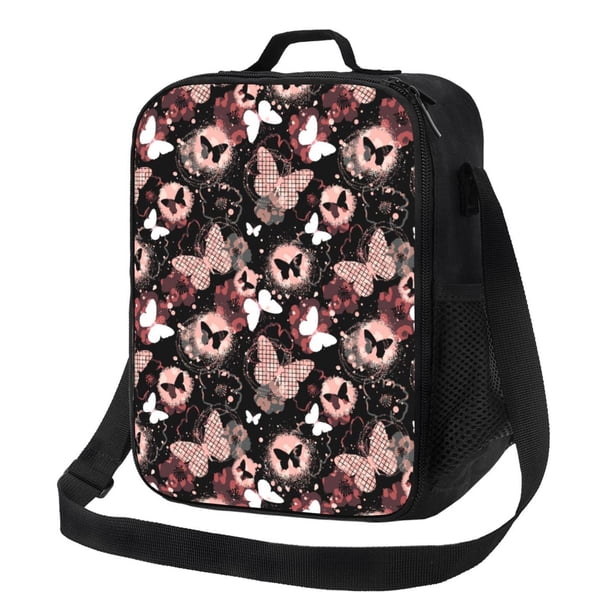 Fotbe Butterflies1 Lonchera Bolsa de Almuerzo para Hombres y Mujeres, Lonchera de Gran Capacidad, Bolsa de Almuerzo Reutilizable, Bolsa Térmica Aislante