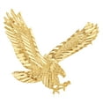 thumbnail image 2 of Ioka-14K Yellow Gold Eagle Charm Pendant with 3.1mm Figaro 3+1 Chain Necklace - 22", 2 of 7
