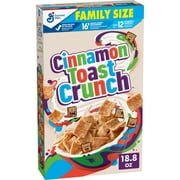 Cinnamon Toast Crunch Breakfast Cereal, Crispy Cinnamon Cereal, Family Size, 18.8 oz