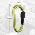 thumbnail image 4 of axGear Cargo Carabiner Clips D Ring Sharp Key Hook Buckle w Screw Gate 10 PCS Aluminum, 4 of 7