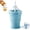 Blue, variant on Collapsible Ice Ball Cup, 2-in-1 Collapsible Silicone Ice Maker Cup & Travel Tumbler with Lids and Straw, Reusable Portable Ice Sphere Mold for Iced Coffee, Juice, Whiskey (blue)