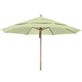 thumbnail image 3 of March Products WOFA118-5446-DWV 11 ft.  FGlass Market Umbrella Pulley Open DV Marenti Wood-Sunbrella-Forest Green, 3 of 7