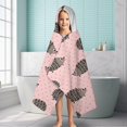 thumbnail image 6 of Pink Hedgehog Pattern Hooded Bath Towel，60"x35" for Ages 3 To 12 Kids, Quick Dry Lightweight Soft Microfiber Hood Beach Towel Cover Up for Kids, 6 of 7