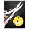 thumbnail image 5 of 1x Kitchen Poultry Shears - Stainless Bone Cutting Scissors for Meat Chicken 24x6cm, (Silver), 5 of 6