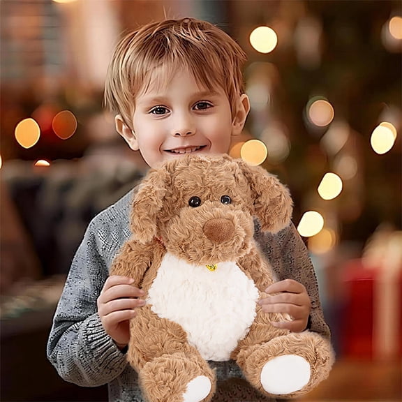 Toy Lifelike Dog Toy Floppy Stuffed Animal Puppy for Kids and Soft Huggable Doll for Indoor and Outdoor Play, 36 cmx45 cm, Brown