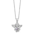 thumbnail image 6 of Auriga Fine Jewelry 925 Sterling Silver CZ June Birthstone Angel Ash Holder 18inch Necklace for Women, 6 of 6