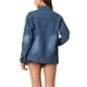 thumbnail image 3 of Chaqueta de mezclilla de mujer INSPIRE CHIC, oversized, con botones, desgastada, abrigo de mezclilla azul S, 3 of 6
