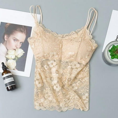 

Lace Beauty Back Sling Bottoming Long Underwear Anti-lighting Camisole Wrapped Chest