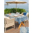 thumbnail image 4 of Outdoor Tablecloth with Umbrella Hole and Zipper, Christmas Snowflake Rectangle Table Cloth 54x80 Inch Waterproof Tablecloth, Vintage Watercolor Snow Pattern Picnic Table Cover for Patio Camping, 4 of 7
