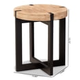 thumbnail image 6 of Baxton Studio Horace Rustic and Industrial Natural Brown Finished Wood and Black Finished Metal End Table, 6 of 6
