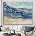 thumbnail image 1 of Designart - Aquarelle de Vagues de Mer Bleu de Côte - Art Moderne de Toile de Ferme, 1 of 3