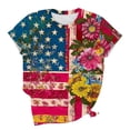 thumbnail image 6 of Elvqul 4th of July T Shirts for Women Patriotic Independence Tops American Flag V-Neck Ladies Blouses Eagle, 6 of 6