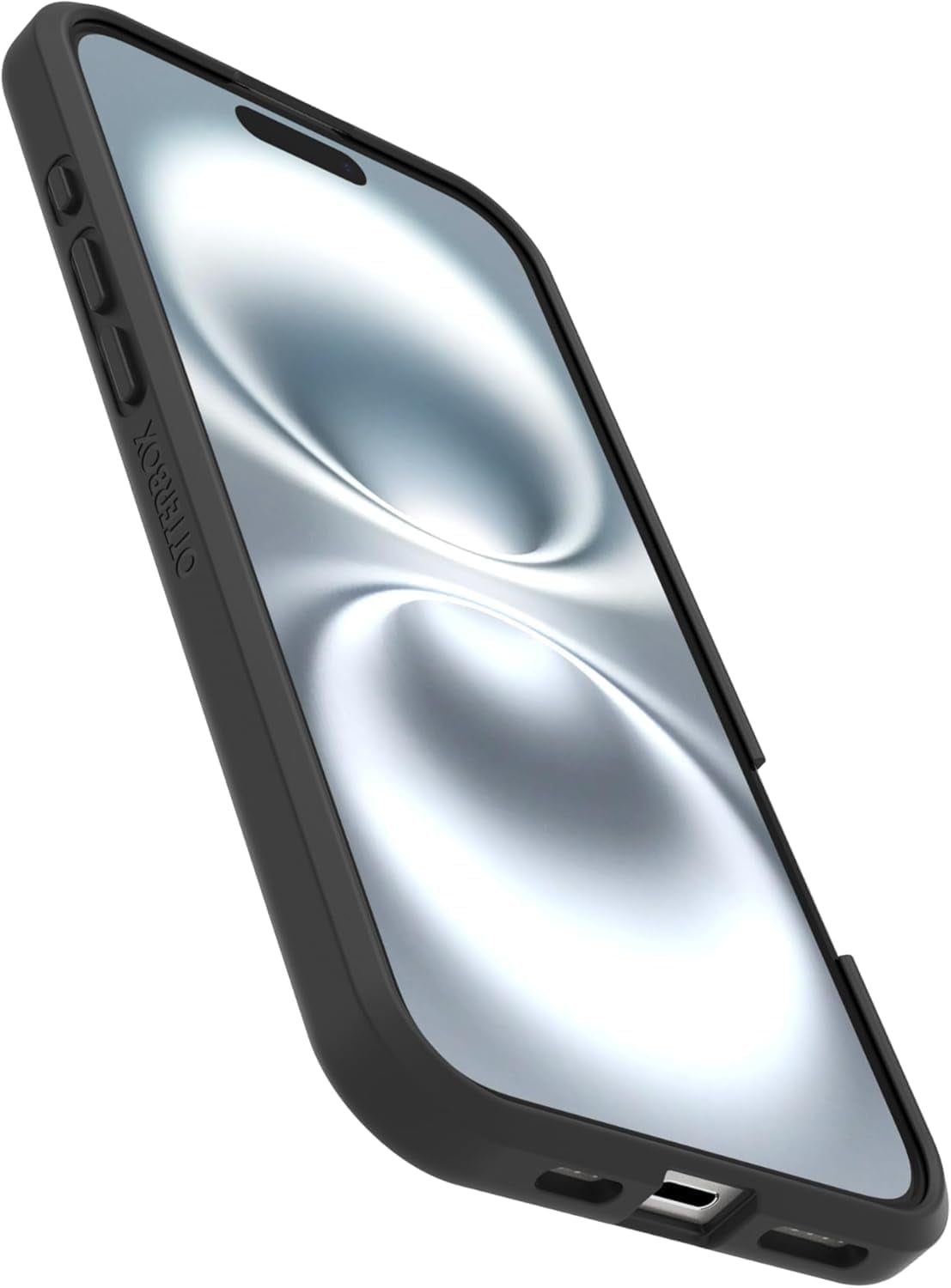 OtterBox iPhone 16 Plus (Only) - React Series Case - Black Crystal (Clear/Black) - Snaps to MagSafe - Ultra-Thin - Non-Retail Packaging