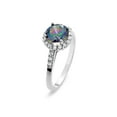 thumbnail image 2 of 2.14 ct. Mystic Topaz and White Topaz Halo Sterling Silver Ring, 2 of 4