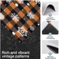 thumbnail image 3 of Orange and Black Plaid Christmas Snowflake Pattern Kitchen Rugs Sets Of 3,Kitchen Runner Rugs Non Skid Washable,Decorative Kitchen Floor Mats for Kitchen,Sink,Laundry,17"x30"+ 17"x47" + 17"x59", 3 of 6