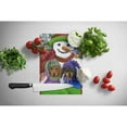 thumbnail image 2 of Carolines Treasures PPP3081LCB Dachshund Christmas Frosty and Company Glass Cutting Board Large, 12H x 16W, multicolor, 2 of 2