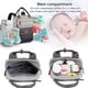 thumbnail image 3 of Mochila bebé: pañales niños y niñas, regalo papá y mamá, gris trabajo, viaje, vacaciones. Espaciosa, aislada, con correas cochecito, 3 of 3