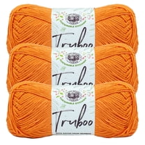 Lion Brand Yarn Truboo Tangerine Yarn 3 Pack