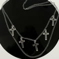 thumbnail image 3 of Aellinatey Cross Waist Chain Belt Stomach Chain Layered Waist Chain y2k Cross Belly Chain, 3 of 12