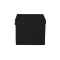 thumbnail image 4 of Household Essentials Wide Storage Box With Lid Box, 15”x15”x10”, Canvas Sides With Cardboard Reinforcement, Ideal Closet Storage Solution, Includes Handle for Easy Access, Black, 4 of 9