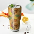 thumbnail image 3 of 30oz Happy Thanksgiving Turkey Fall Leaves Pumpkin Tumblers Stainless Steel Tumbler with Lid and Straw,Vacuum Insulated Double Wall Travel Tumbler Cups Mug with Cleaning Brush for Coffee,Tea, 3 of 7