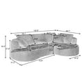 thumbnail image 2 of SEENYOO 120.90" Lounge Sofa, Sectional Sofas for Living Room; Modern Curved L-Shape Sleeper Sofa, Minimalist Design, No Assembly Required, Brown., 2 of 7
