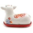 thumbnail image 3 of The Pioneer Woman Flea Market Red Decorated 6.5" Cow Butter Dish, 3 of 5