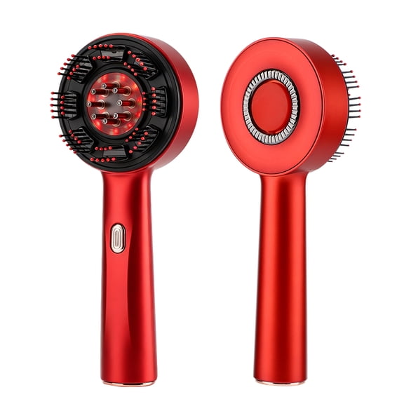 3-in-1 Electric Scalp Massager with Oil Applicator & Scalp Brush, Rechargeable Head Massager for Scalp Care, Relaxation and Deep Cleansing at Home Red