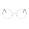 thumbnail image 2 of Adults Metal Frame Glasses With Clear Fashion Unisex Classic Metal Frame Mirror Rounded Glasses, 2 of 2
