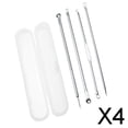 thumbnail image 1 of Runquan 3-4pack 4 Piece Blackhead Comedone Blemish Extractor Remover Stainless Tool 4 Pcs, 1 of 8