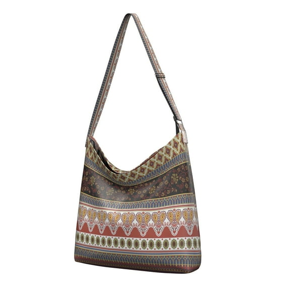 Symmetrical Rustic Style Crossbody Shoulder Bag - Nordic Minimalist Sling Tote, Adjustable Strap Handbag