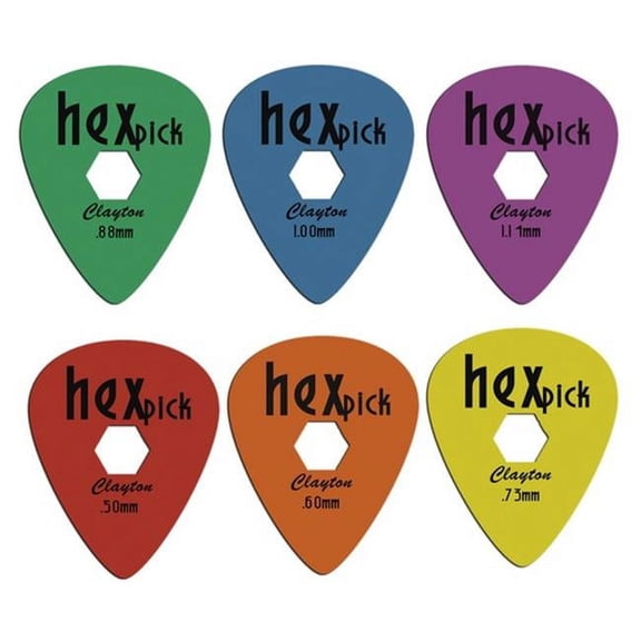 Clayton HX73-12 Hexpick Duraplex Standard Guitar Picks- 0.73 mm - 12 Pieces