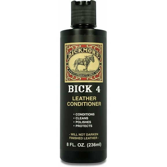 Bick 4 Leather Conditioner 8 oz - Cleaner & Restore Polish Protect All Smooth Finished Leathers