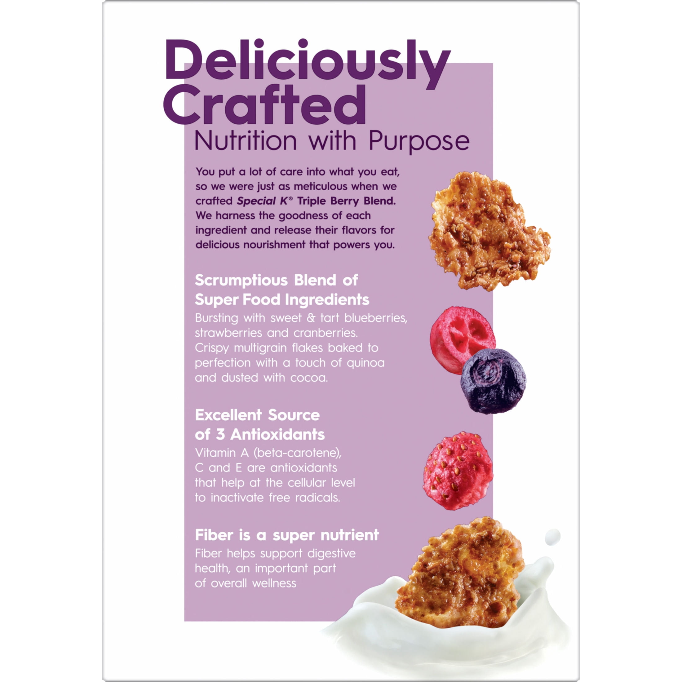 Kellogg's Special K Plus Berries and Dark Chocolate Super Blend Cereal, High Fiber, 14.7  oz