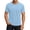 #005 Light Blue-A1, variant on Mens Crewneck Shirts Cotton Raglan Sleeve Basic Big and Tall Workout Plain Tee Short Sleeve Plus Size Gym Pullover Beige L