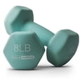 thumbnail image 4 of HolaHatha 3, 5, and 8 Pound Dumbbell Hand Weight Set with Storage Rack, 4 of 7