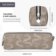 thumbnail image 3 of Rocae Hand Drawn Snake for Pen and Marker Pouch with Zipper for Men and Women, Stationery Bag Pen Holder for Work and Office, 3 of 9