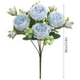 thumbnail image 3 of Clearance Under $5!Yyuenw Artificial Rose Flowers, Faux Peonies Wedding Artificial Flower Bouquet for Table Centerpiece for Home Wedding Decor Bridal Floral Arrangement, 3 of 5