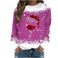 thumbnail image 2 of Chandails d'Automne TopLLCs pour Femmes, T-Shirt Imprimé de Mode pour Femmes, Blouse à Manches Longues, Hauts Décontractés à Col Rond, Chandails à Capuchon, 2 of 4